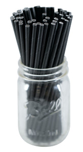 Cocktail Paper Straw Wrapped 5.75inch - 6mm Standard Size (500 Count) - Black