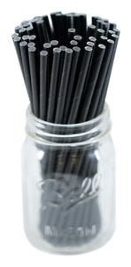 Jumbo Paper Straw Wrapped 7.75" - 6mm Standard Size (500 Count) - Black
